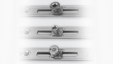 Mushroom octagonal locking pin